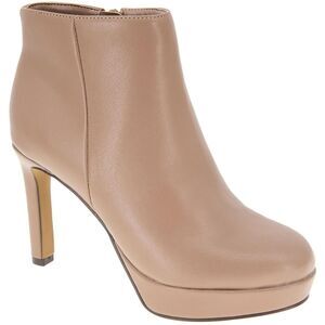 BCBGeneration Womens Jeanne Faux Leather Ankle Boots Shoes Taupe 9M